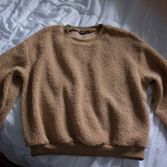 shein teddy crew neck sweatshirt - Picture 7 of 7